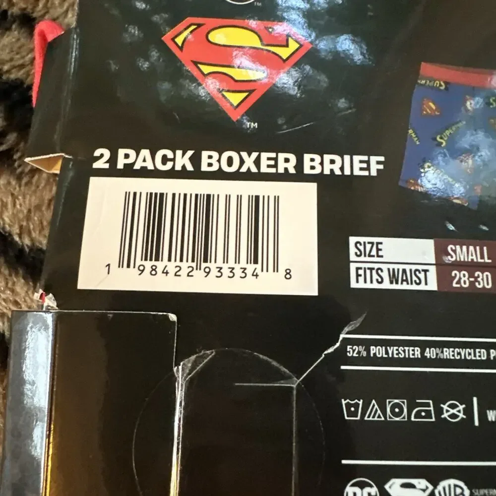 Superman Men's Boxer Briefs, 2-Pack 2XL NWT Marvel